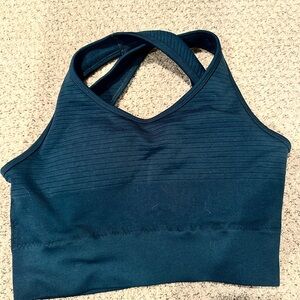 Alphalete Backless Sports Bra in Teal